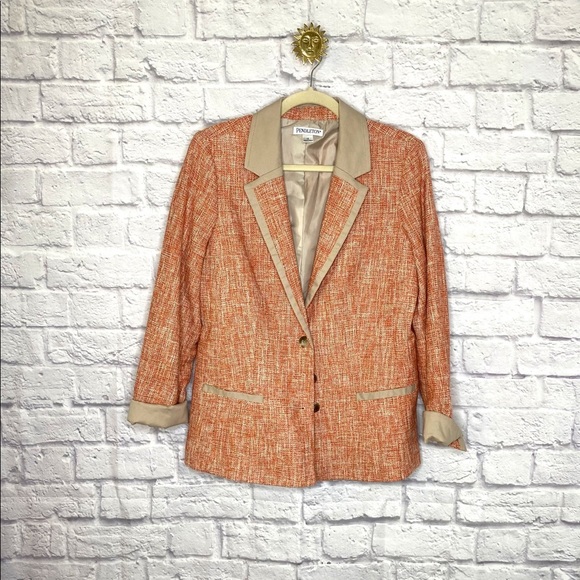 Pendleton Jackets & Blazers - PENDLETON |Tweed Orange Blazer